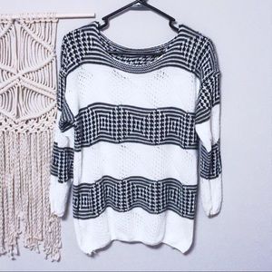 NWOT Shein Black and White Sweater!